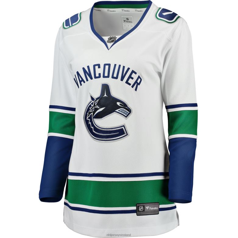 NHL Women Vancouver Canucks Fanatics Branded White Away Breakaway Jersey D002V1385 Clothing