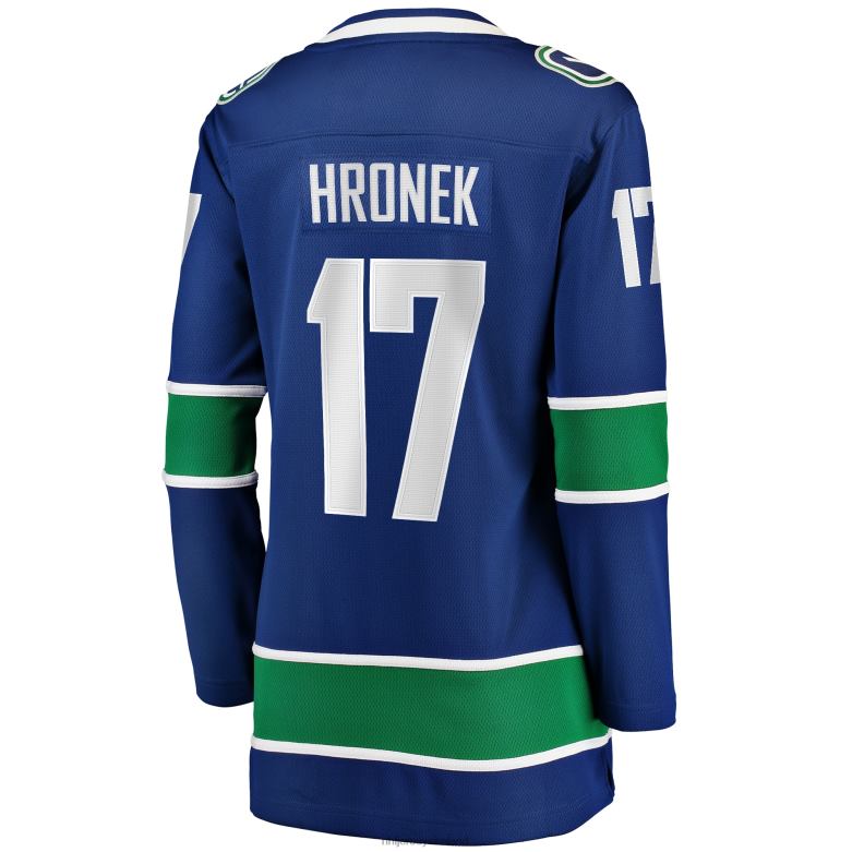 NHL Women Vancouver Canucks Filip Hronek Fanatics Branded Blue Home Breakaway Jersey D002V1685 Clothing