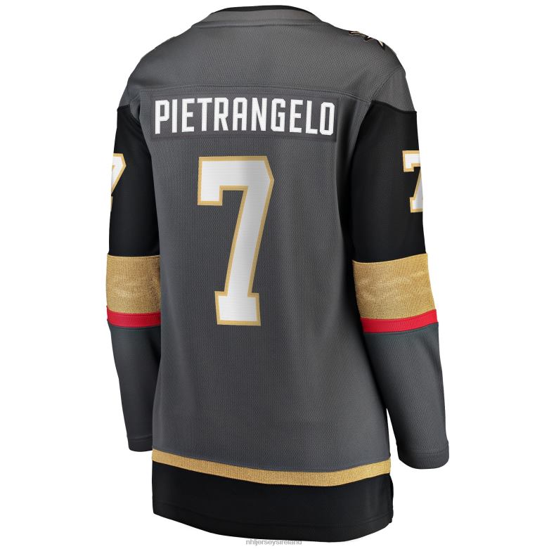NHL Women Vegas Golden Knights Alex Pietrangelo Fanatics Branded Gray Alternate Premier Breakaway Player Jersey D002V831 Clothing