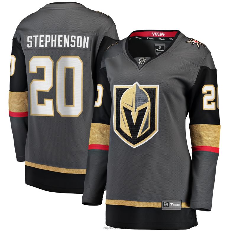 NHL Women Vegas Golden Knights Chandler Stephenson Fanatics Branded Gray Home Breakaway Player Jersey D002V1281 Clothing