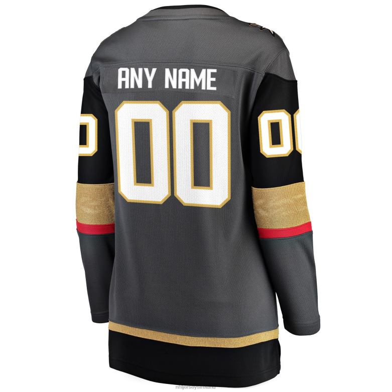 NHL Women Vegas Golden Knights Fanatics Branded Gray Alternate Breakaway Custom Jersey D002V469 Clothing