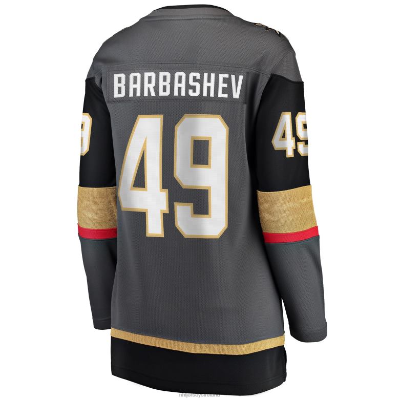 NHL Women Vegas Golden Knights Ivan Barbashev Fanatics Branded Gray Home Breakaway Jersey D002V2402 Clothing