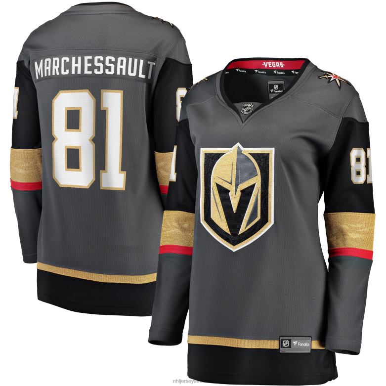 NHL Women Vegas Golden Knights Jonathan Marchessault Fanatics Branded Gray Alternate Breakaway Player Jersey D002V684 Clothing