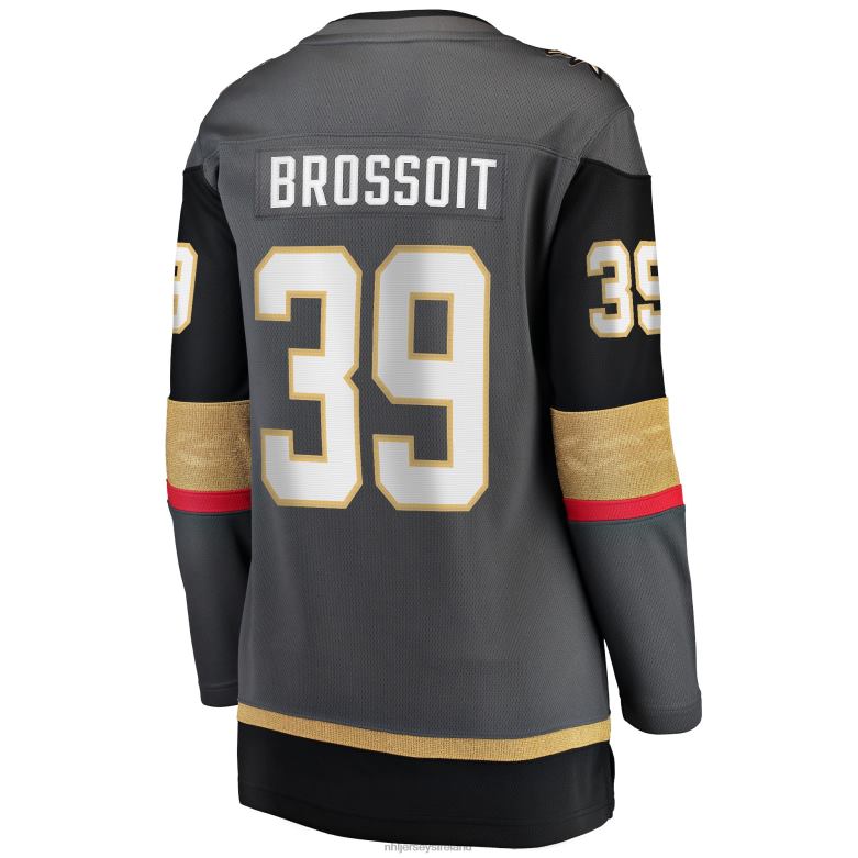 NHL Women Vegas Golden Knights Laurent Brossoit Fanatics Branded Gray Home Breakaway Player Jersey D002V1607 Clothing