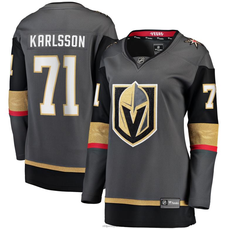 NHL Women Vegas Golden Knights William Karlsson Fanatics Branded Gray Alternate Premier Breakaway Player Jersey D002V887 Clothing