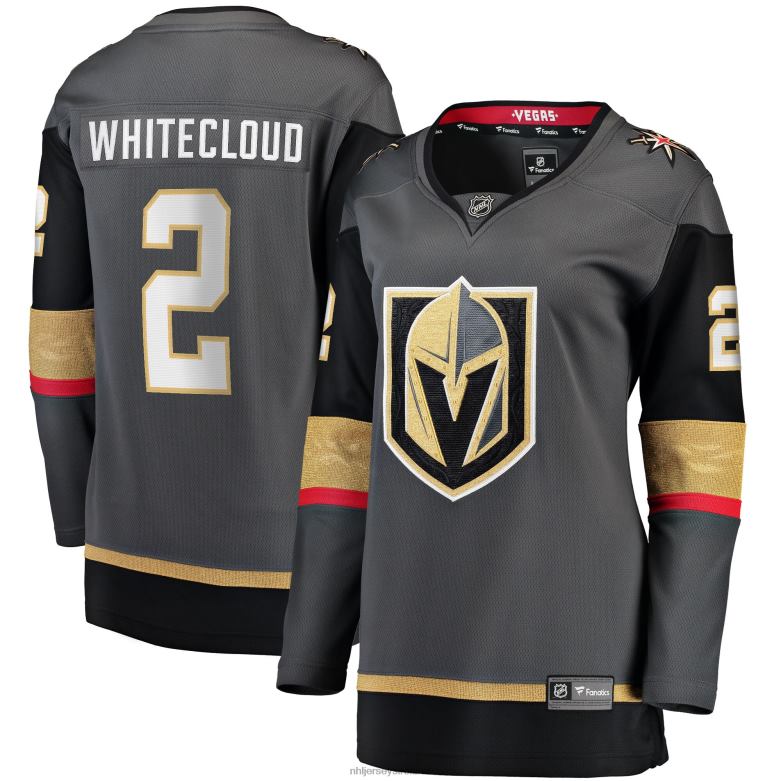 NHL Women Vegas Golden Knights Zach Whitecloud Fanatics Branded Gray Alternate Breakaway Jersey D002V1667 Clothing