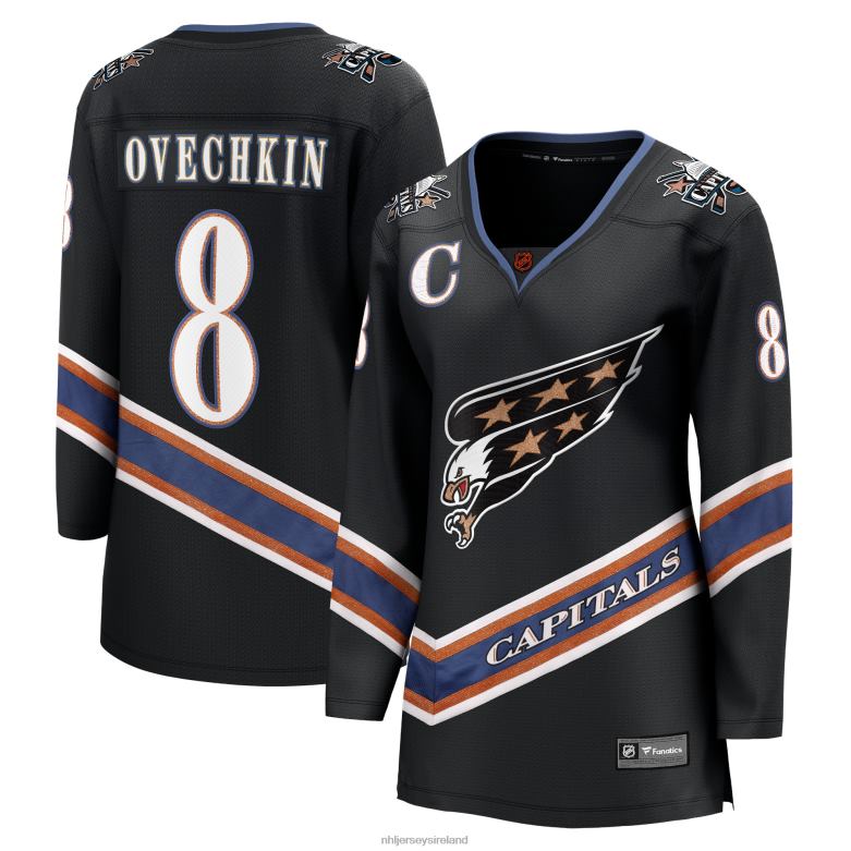 NHL Women Washington Capitals Alexander Ovechkin Fanatics Branded Black Special Edition 20 Breakaway Player Jersey D002V354 Clothing