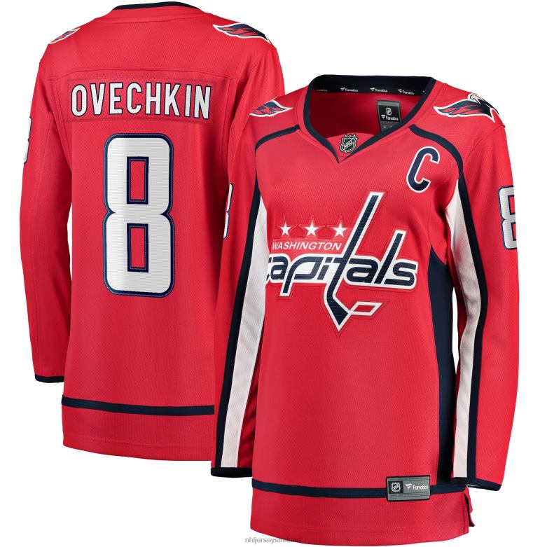 NHL Women Washington Capitals Alexander Ovechkin Fanatics Branded Red Captain Patch Home Breakaway Jersey D002V936 Clothing