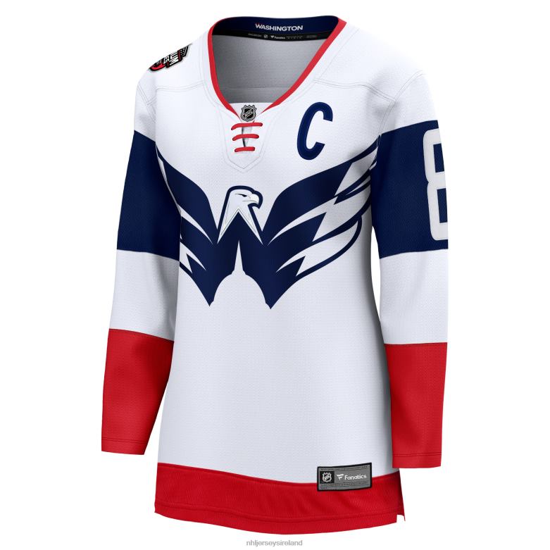 NHL Women Washington Capitals Alexander Ovechkin Fanatics Branded White 2023 Stadium Series Breakaway Player Jersey D002V915 Clothing