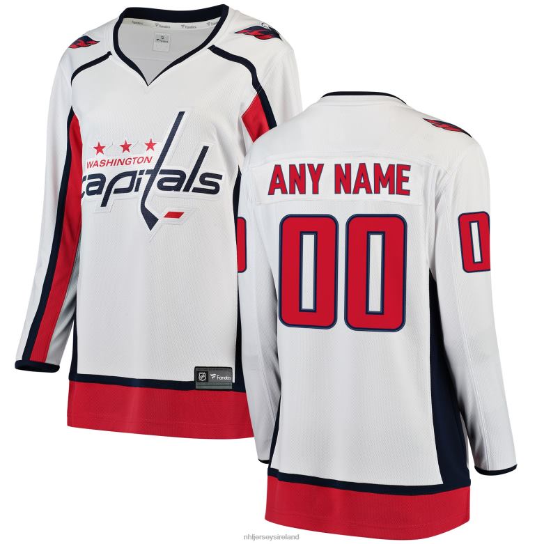NHL Women Washington Capitals Fanatics Branded White Away Breakaway Custom Jersey D002V1639 Clothing