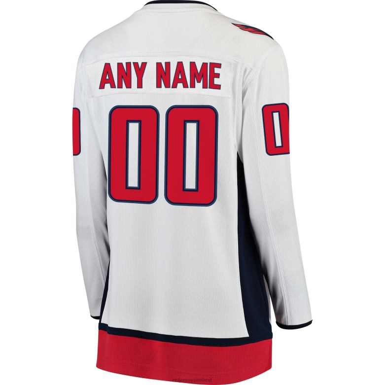 NHL Women Washington Capitals Fanatics Branded White Away Breakaway Custom Jersey D002V1639 Clothing