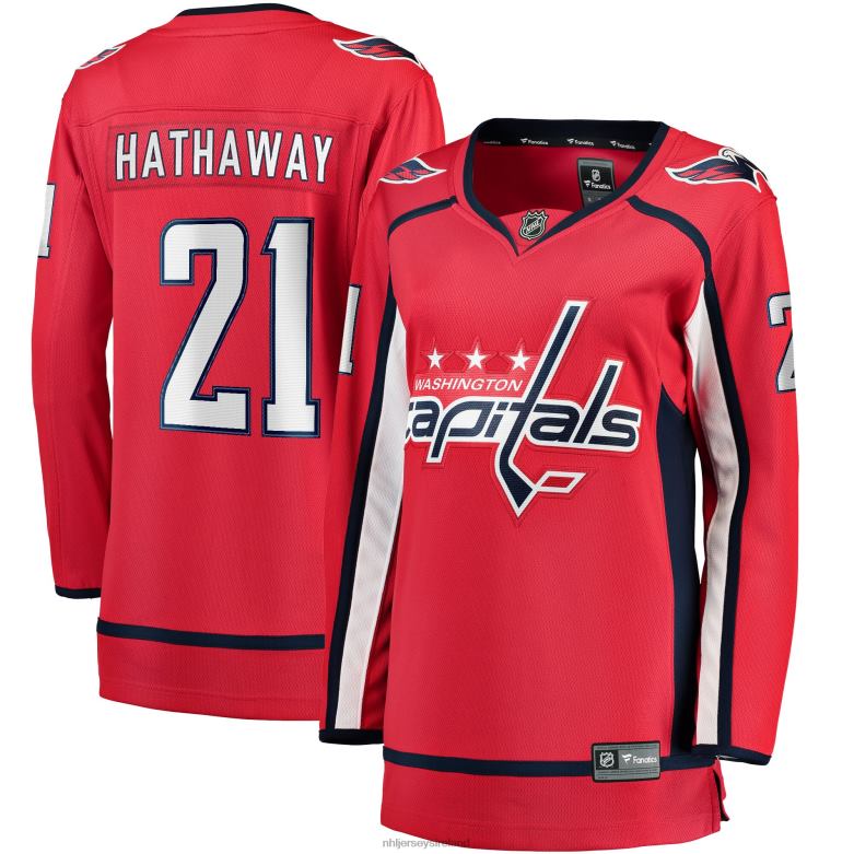 NHL Women Washington Capitals Garnet Hathaway Fanatics Branded Red Home Breakaway Jersey D002V1692 Clothing
