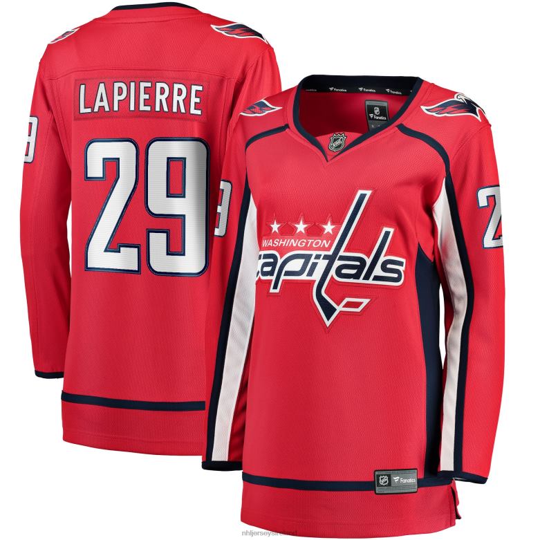 NHL Women Washington Capitals Hendrix Lapierre Fanatics Branded Red Home Breakaway Player Jersey D002V1765 Clothing