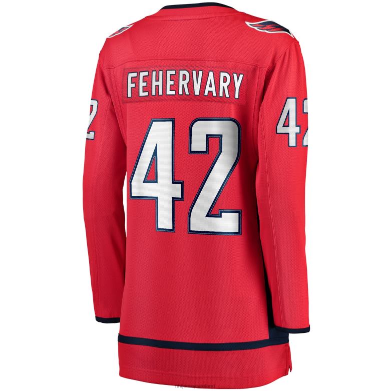 NHL Women Washington Capitals Martin Fehervary Fanatics Branded Red Home Breakaway Player Jersey D002V2303 Clothing