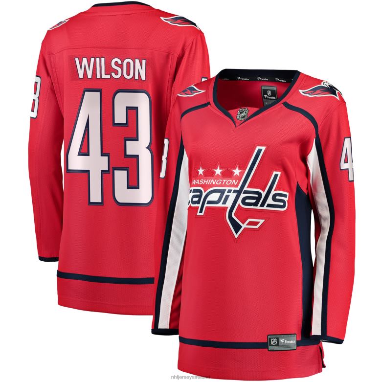 NHL Women Washington Capitals Tom Wilson Fanatics Branded Red Home Premier Breakaway Player Jersey D002V356 Clothing