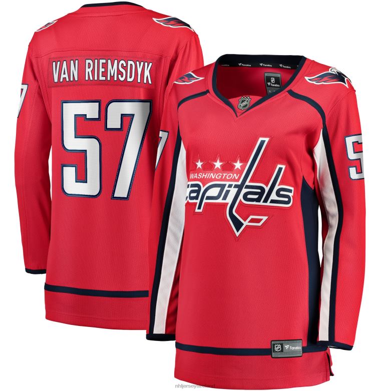 NHL Women Washington Capitals Trevor Van Riemsdyk Fanatics Branded Red Home Breakaway Jersey D002V1897 Clothing