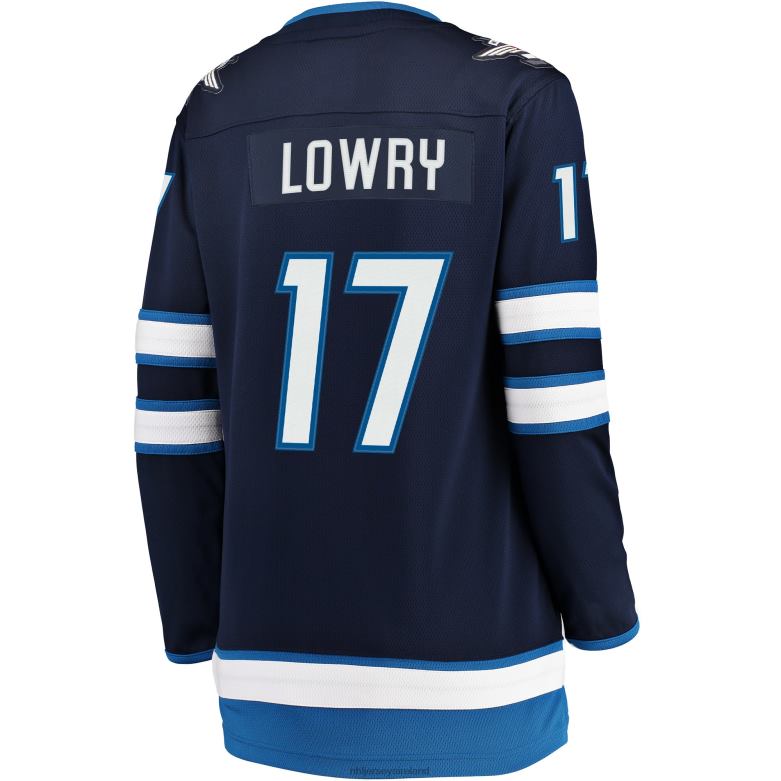 NHL Women Winnipeg Jets Adam Lowry Fanatics Branded Navy Breakaway Jersey D002V2060 Clothing