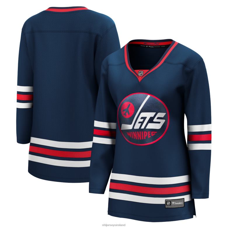 NHL Women Winnipeg Jets Fanatics Branded Navy 2021/22 Alternate Premier Breakaway Player Jersey D002V1035 Clothing