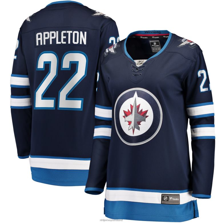 NHL Women Winnipeg Jets Mason Appleton Fanatics Branded Navy Home Breakaway Jersey D002V2112 Clothing