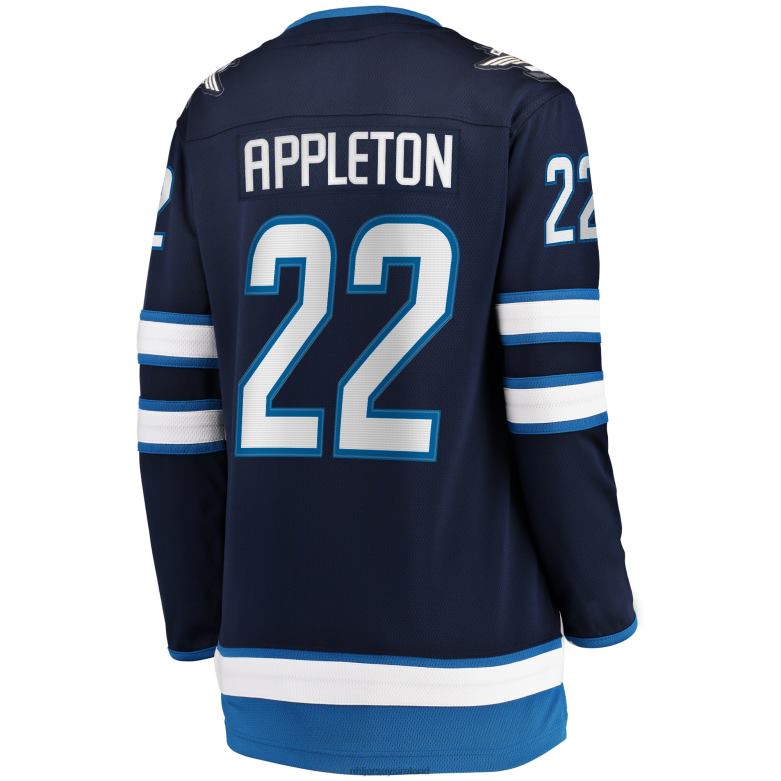 NHL Women Winnipeg Jets Mason Appleton Fanatics Branded Navy Home Breakaway Jersey D002V2112 Clothing