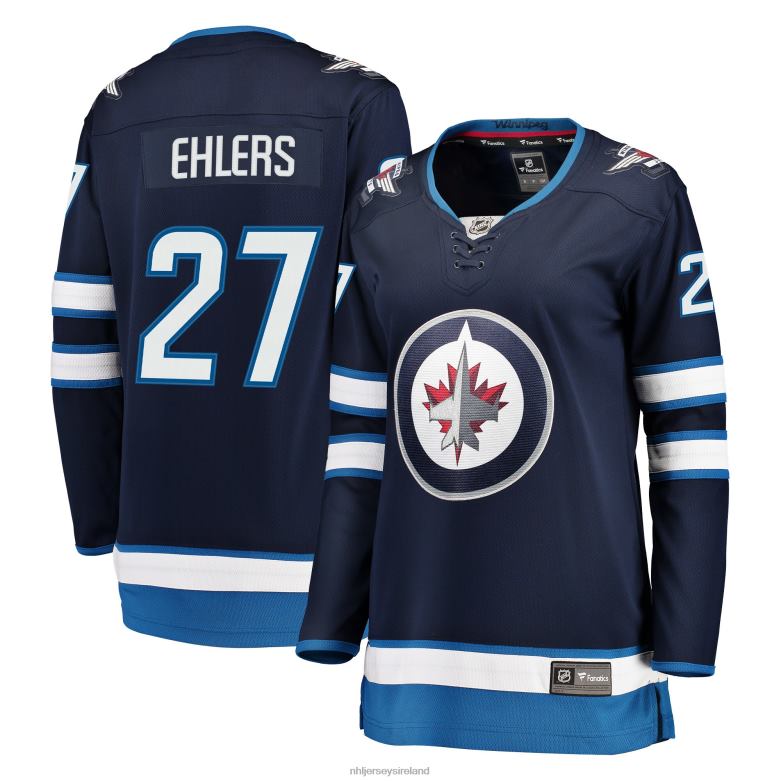 NHL Women Winnipeg Jets Nikolaj Ehlers Fanatics Branded Navy Breakaway Jersey D002V1774 Clothing