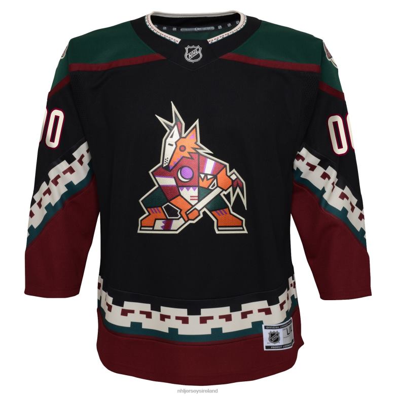 NHL Youth Arizona Coyotes Black 2021/22 Home Premier Custom Jersey D002V1338 Clothing
