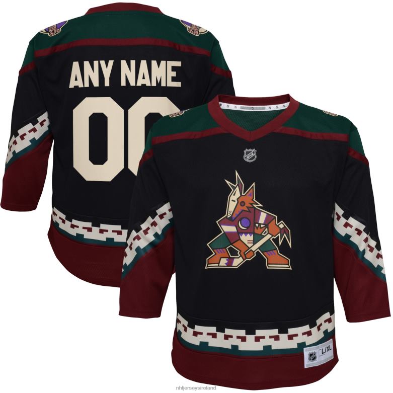 NHL Youth Arizona Coyotes Black 2021/22 Home Replica Custom Jersey D002V528 Clothing