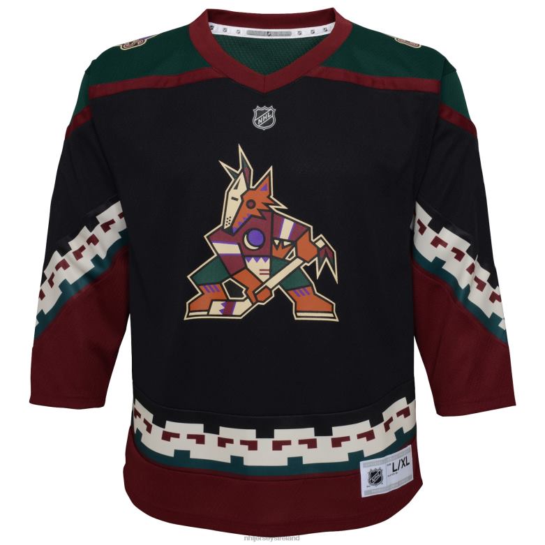 NHL Youth Arizona Coyotes Black 2021/22 Home Replica Custom Jersey D002V528 Clothing