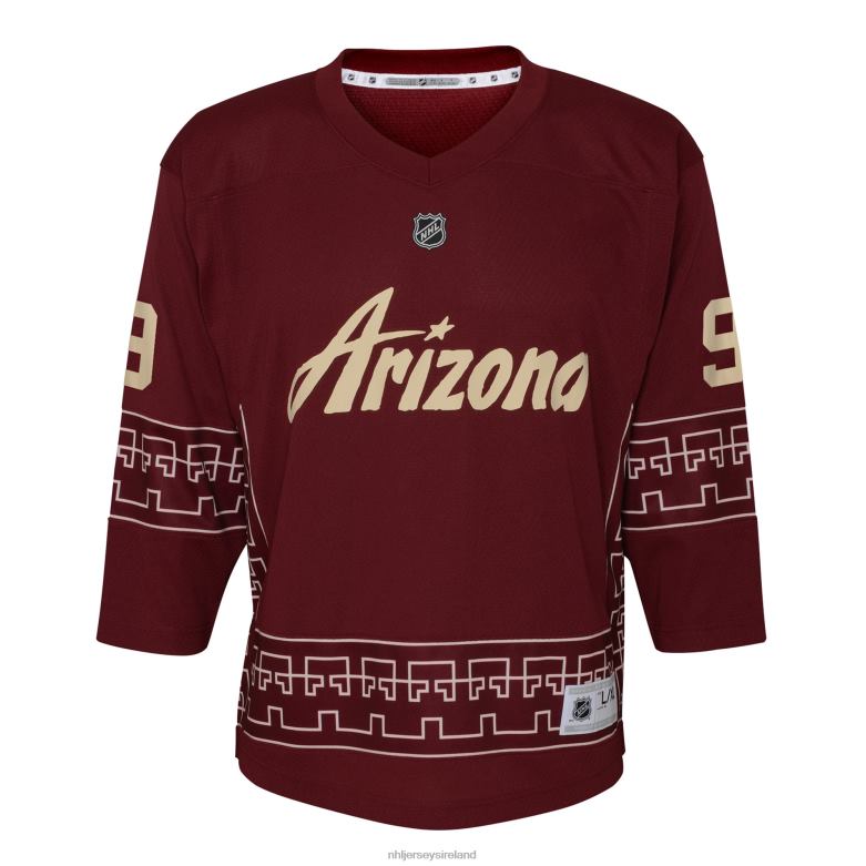 NHL Youth Arizona Coyotes Clayton Keller Garnet Alternate 2022/23 Replica Player Jersey D002V599 Clothing