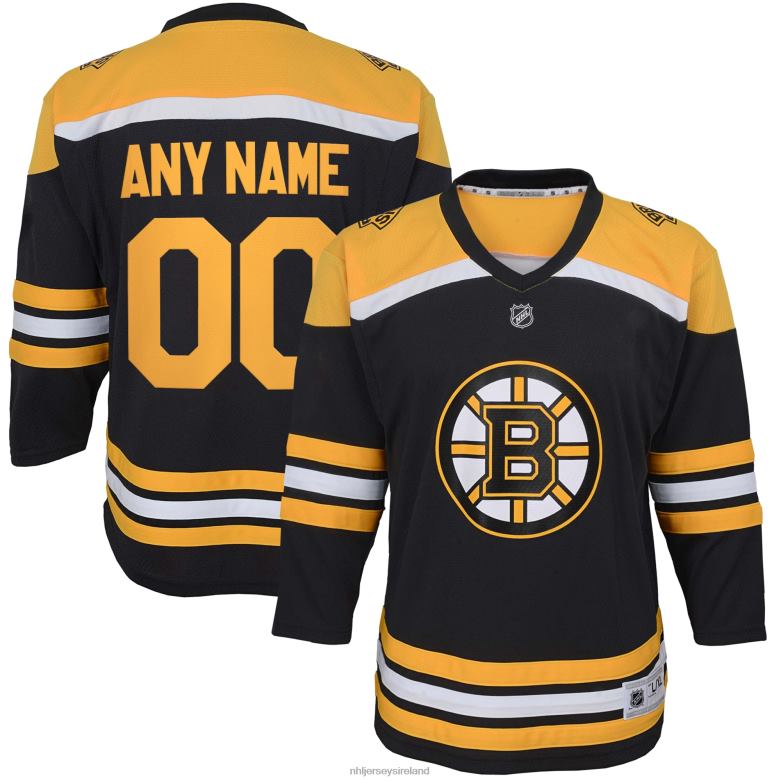 NHL Youth Boston Bruins Black Home Replica Custom Jersey D002V69 Clothing