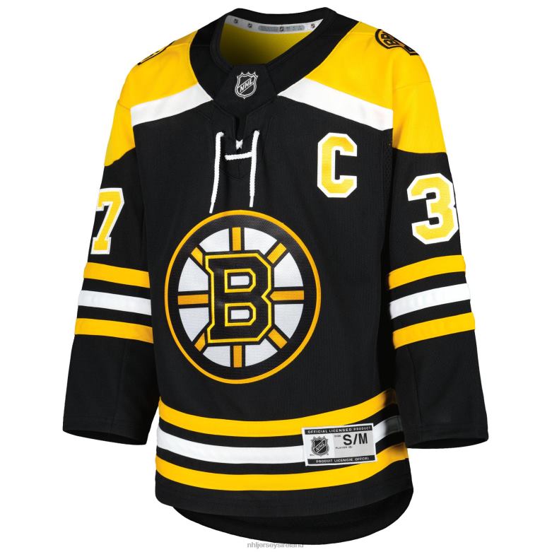 NHL Youth Boston Bruins Patrice Bergeron Black Home Premier Player Jersey D002V59 Clothing
