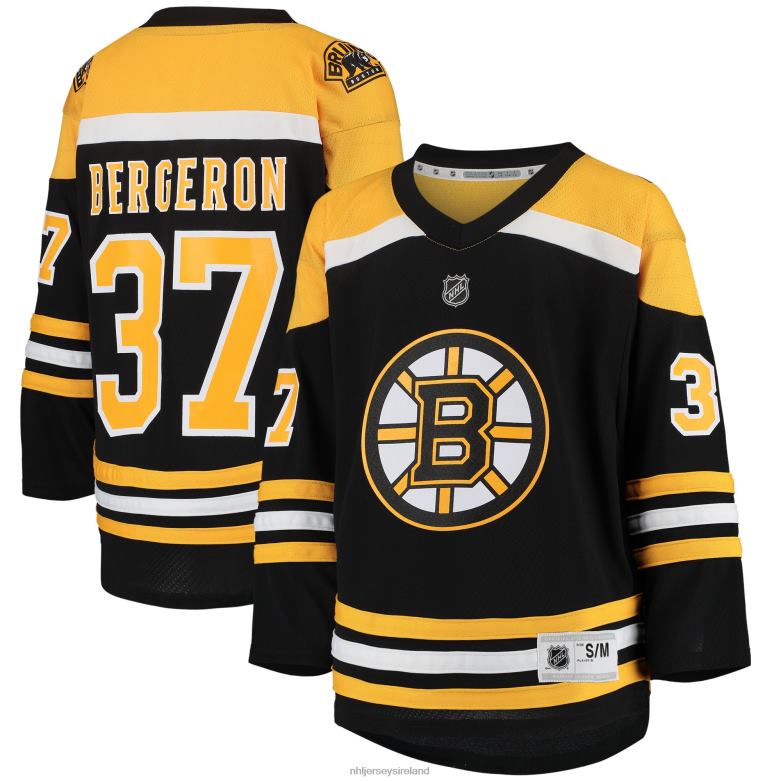 NHL Youth Boston Bruins Patrice Bergeron Black Home Replica Player Jersey D002V101 Clothing