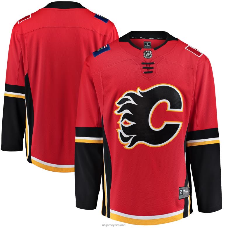 NHL Youth Calgary Flames Fanatics Branded Red/Black Premier Breakaway Alternate Jersey D002V1346 Clothing