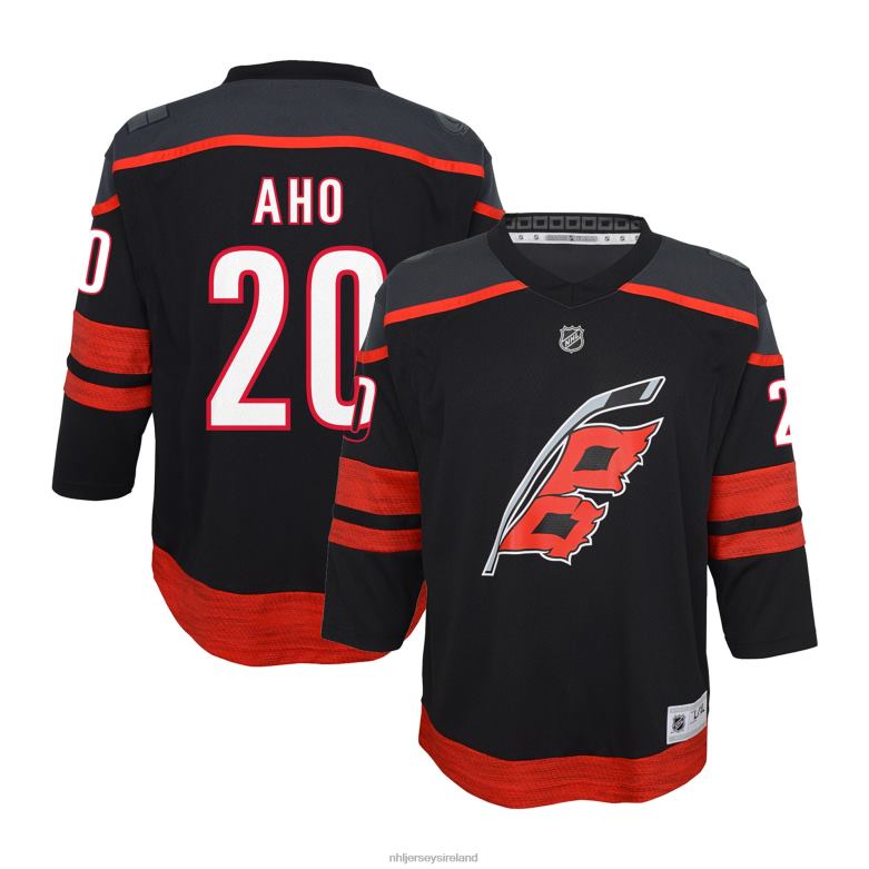 NHL Youth Carolina Hurricanes Sebastian Aho Black Home Replica Player Jersey D002V254 Clothing