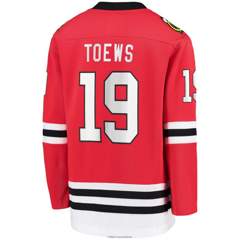 NHL Youth Chicago Blackhawks Jonathan Toews Fanatics Branded Red Replica Player Jersey D002V1195 Clothing