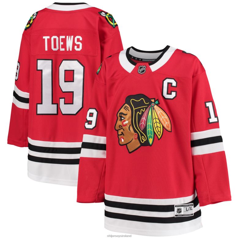 NHL Youth Chicago Blackhawks Jonathan Toews Red Home Premier Jersey D002V2126 Clothing