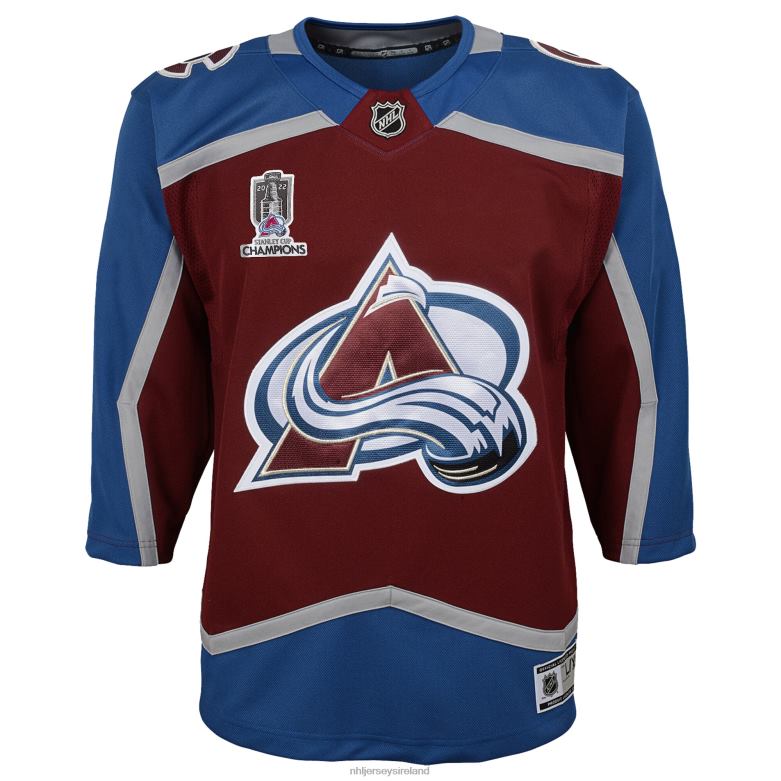 NHL Youth Colorado Avalanche Burgundy Home 2022 Stanley Cup Champions Premier Jersey D002V991 Clothing