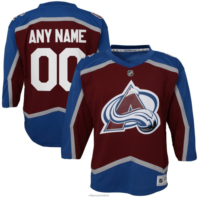 NHL Youth Colorado Avalanche Burgundy Home Custom Replica Jersey D002V993 Clothing
