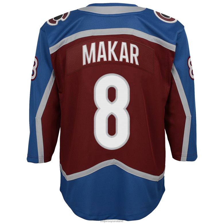 NHL Youth Colorado Avalanche Cale Makar Burgundy Home 2022 Stanley Cup Champions Premier Player Jersey D002V412 Clothing