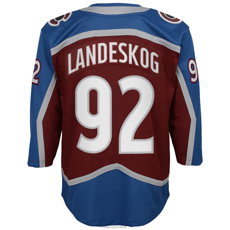 NHL Youth Colorado Avalanche Gabriel Landeskog Burgundy Home 2022 Stanley Cup Champions Premier Player Jersey D002V916 Clothing