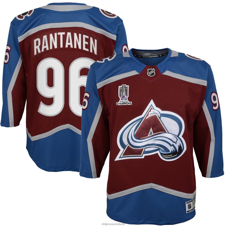 NHL Youth Colorado Avalanche Mikko Rantanen Burgundy Home 2022 Stanley Cup Champions Premier Player Jersey D002V775 Clothing