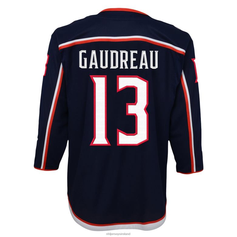 NHL Youth Columbus Blue Jackets Johnny Gaudreau Navy 2022/23 Premier Player Jersey D002V1250 Clothing
