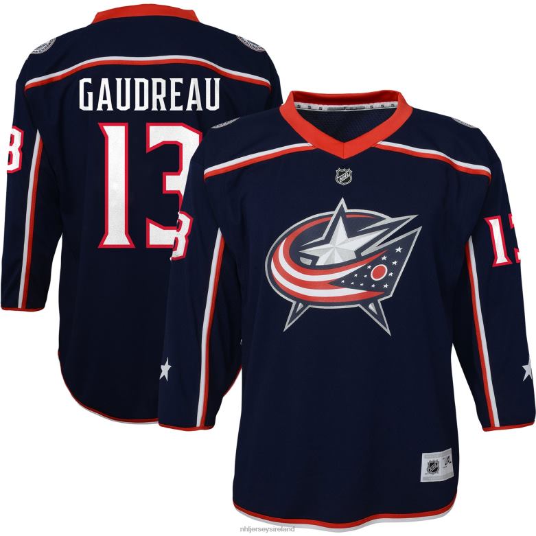 NHL Youth Columbus Blue Jackets Johnny Gaudreau Navy Replica Player Jersey D002V648 Clothing