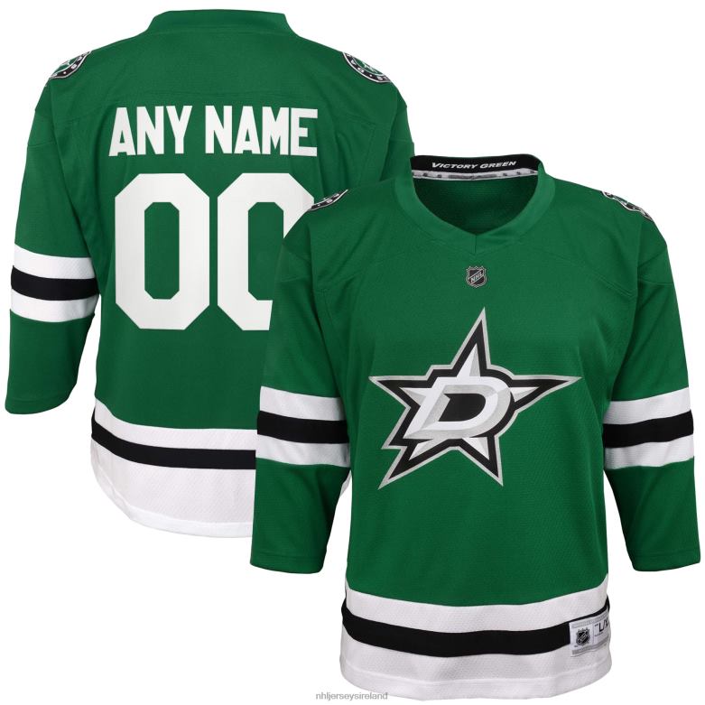 NHL Youth Dallas Stars Green Home Replica Custom Jersey D002V1043 Clothing