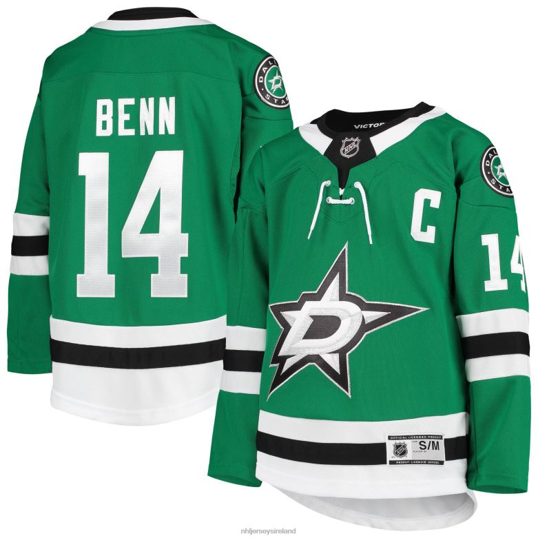 NHL Youth Dallas Stars Jamie Benn Kelly Green Home Premier Player Jersey D002V602 Clothing