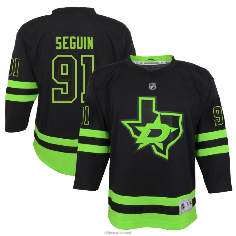 NHL Youth Dallas Stars Tyler Seguin Black 2020/21 Alternate Replica Player Jersey D002V150 Clothing