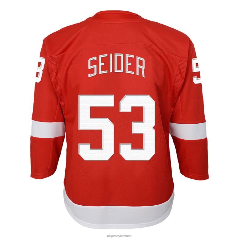 NHL Youth Detroit Red Wings Moritz Seider Red 2022/23 Premier Player Jersey D002V364 Clothing