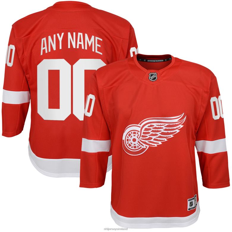 NHL Youth Detroit Red Wings Red Home Custom Premier Jersey D002V1352 Clothing