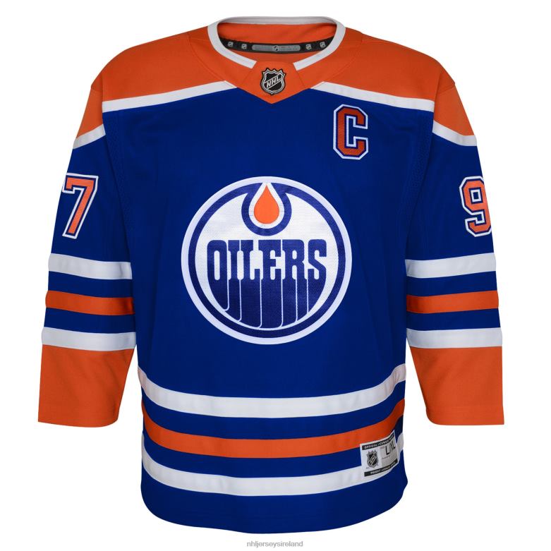 NHL Youth Edmonton Oilers Connor Mcdavid Royal Home Premier Player Jersey D002V140 Clothing