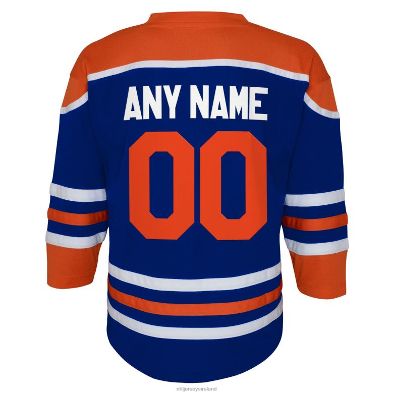 NHL Youth Edmonton Oilers Royal Home Replica Custom Jersey D002V873 Clothing